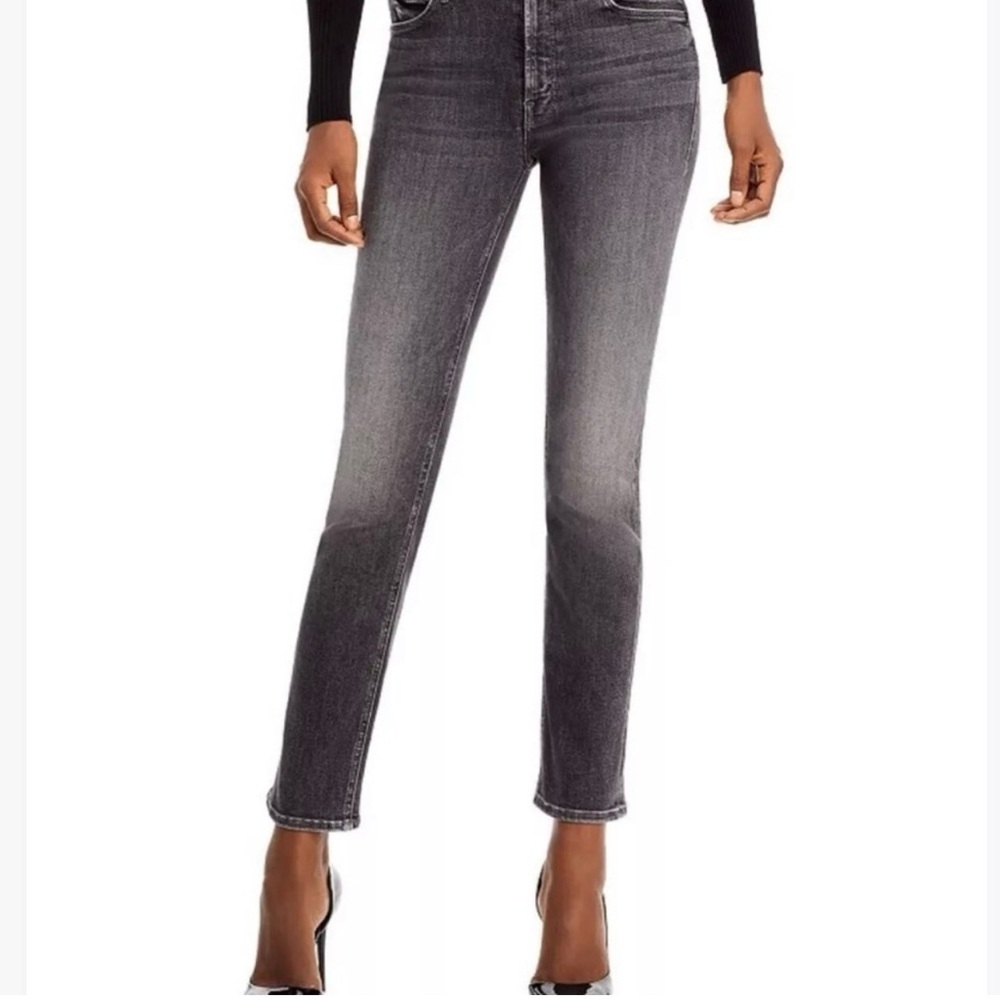 MOTHER The Mid Rise Dazzler Ankle Jeans in The Night is Watching